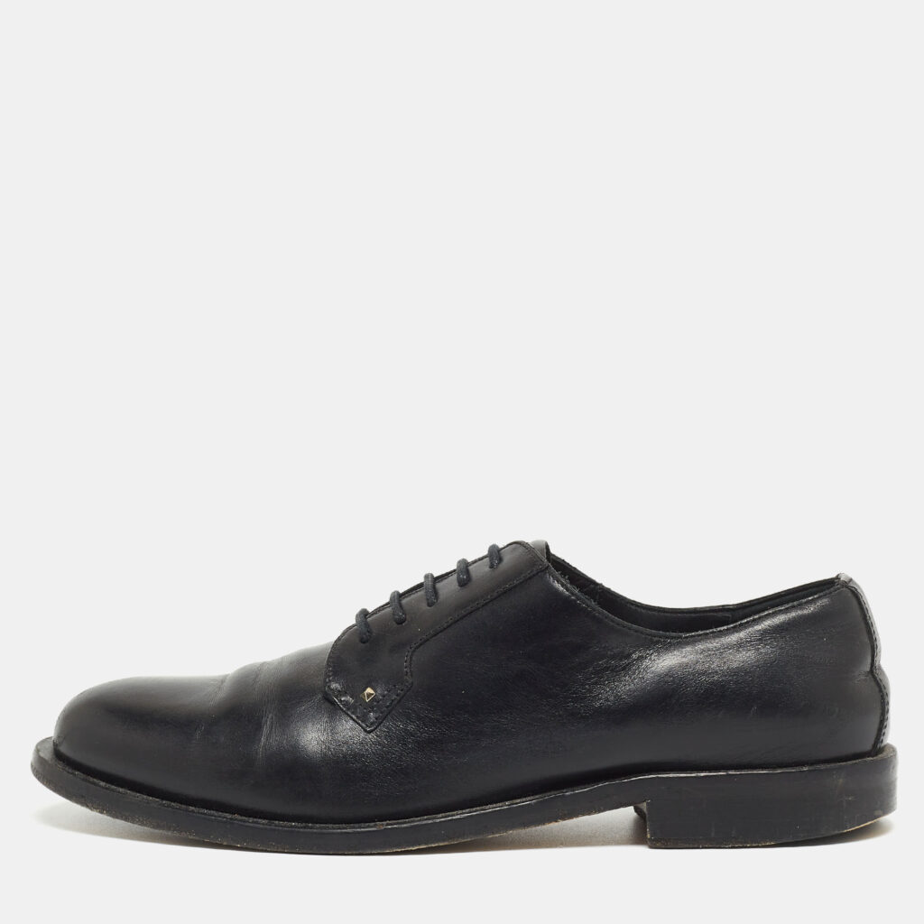 luxury-women-valentino-used-shoes-p865412-009 Valentino Black Leather Lace Up Derby Size 38