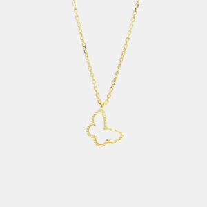 Van Cleef & Arpels 18K Yellow Gold Sweet Alhambra Papillon Pendant Necklace