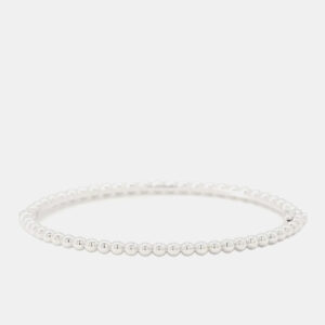 Van Cleef & Arpels 18K White Gold Perlee Gold Pearl Bracelet Medium