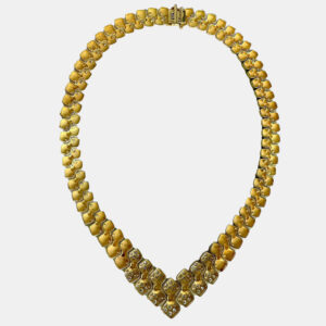 Van Cleef & Arpels 18K Yellow Gold Diamond Necklace