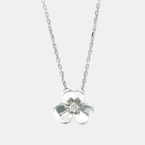 Van Cleef & Arpels 18K White Gold Mini Frivole Pendant