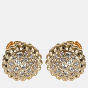 Van Cleef & Arpels 18k Yellow Gold Perlee Earrings