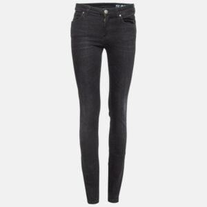 Versace Collection Black V Studded Denim Slim Jeans S Waist 26"