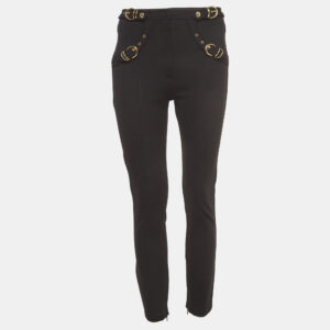 Versace Jeans Couture Black Belt Pocket Detail Skinny Pants L