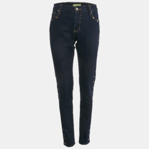 Versace Jeans Dark Blue Denim Stud Detail Jeans Waist 32"