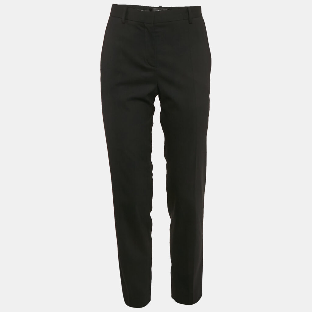 luxury-women-versace-new-clothes-p1086338-003 Versace Black Wool Blend Tailored Trousers S