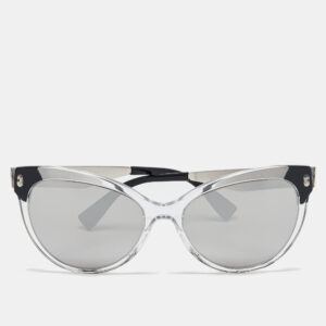 Versace Black/Silver Mirror MOD. 4338 Medusa Cat Eye Sunglasses