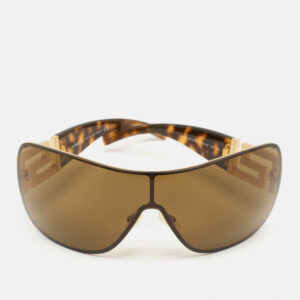 Versace Black/Gold MOD. 2072-B Crystals Shield Sunglasses