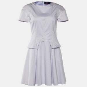 Versus Versace Pale Lilac Cotton Pleated Dress S