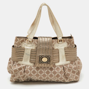Gucci Beige Leather Dollar Interlocking G Flap Crossbody Bag