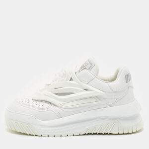 Versace White Leather and Rubber Odissea Medusa Chunky Slip On Sneakers Size 37