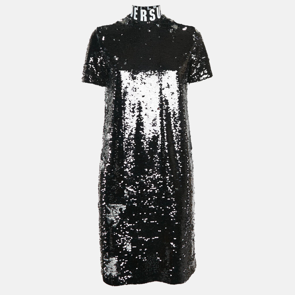 luxury-women-versus-versace-used-clothes-p1071192-003-1 Emilio Pucci Black Embellished Mini Bodycon Skirt S