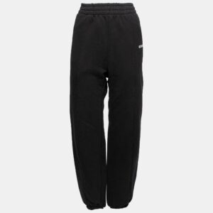 Vetements Black Rib Knit Elasticized Waist Trousers M