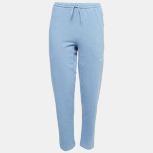Vetements Blue Logo Embroidered Cotton Joggers S