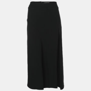 Victoria Beckham Black Crepe Midi Skirt M