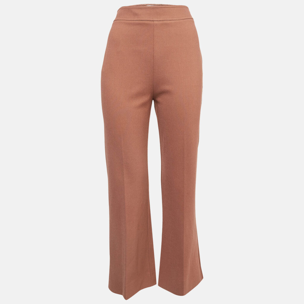 luxury-women-victoria-victoria-beckham-new-clothes-p943548-002 Victoria Victoria Beckham Brown Stretch Knit Flared Trousers M
