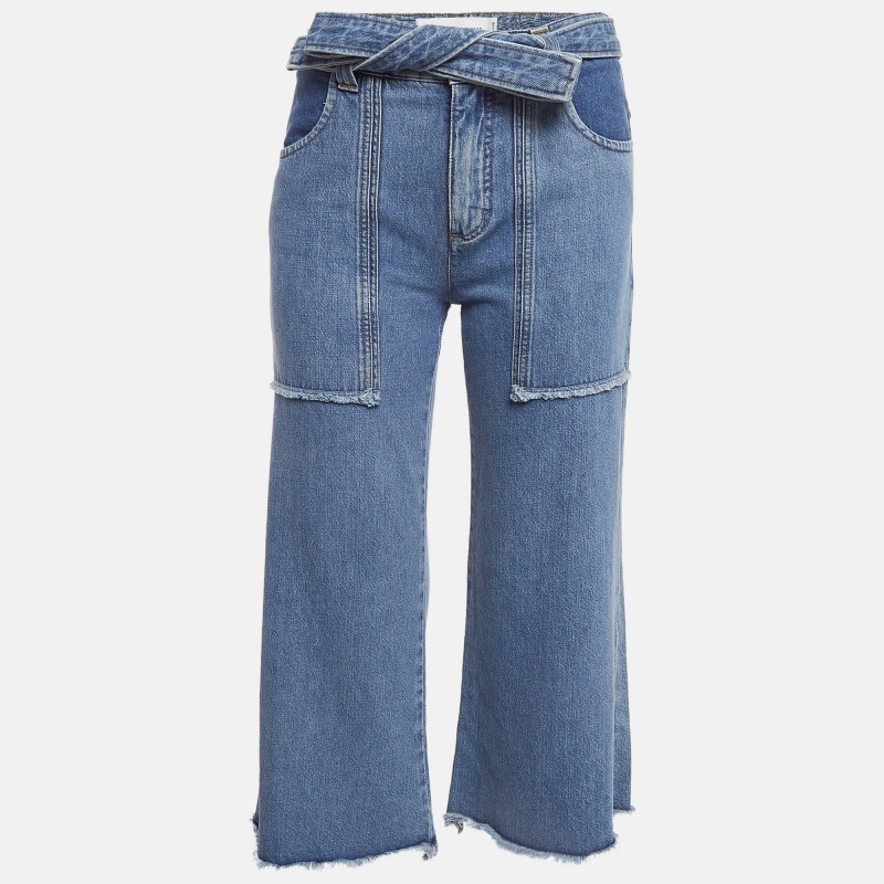 luxury-women-victoria-victoria-beckham-used-clothes-p983504-1716387708-004 Victoria Victoria Beckham Blue Denim Cropped Jeans S Waist 25"