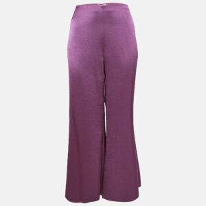 Vince Mauve Pink Satin Flared Trousers M