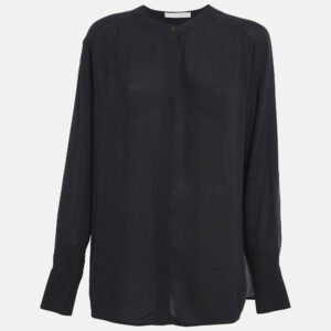 Vince Black Silk Button-Up Blouse M