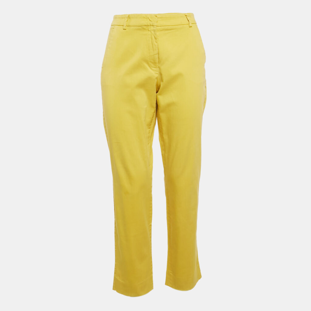 luxury-women-weekend-max-mara-used-clothes-p1112721-001 Weekend Max Mara Yellow Cotton Trousers M
