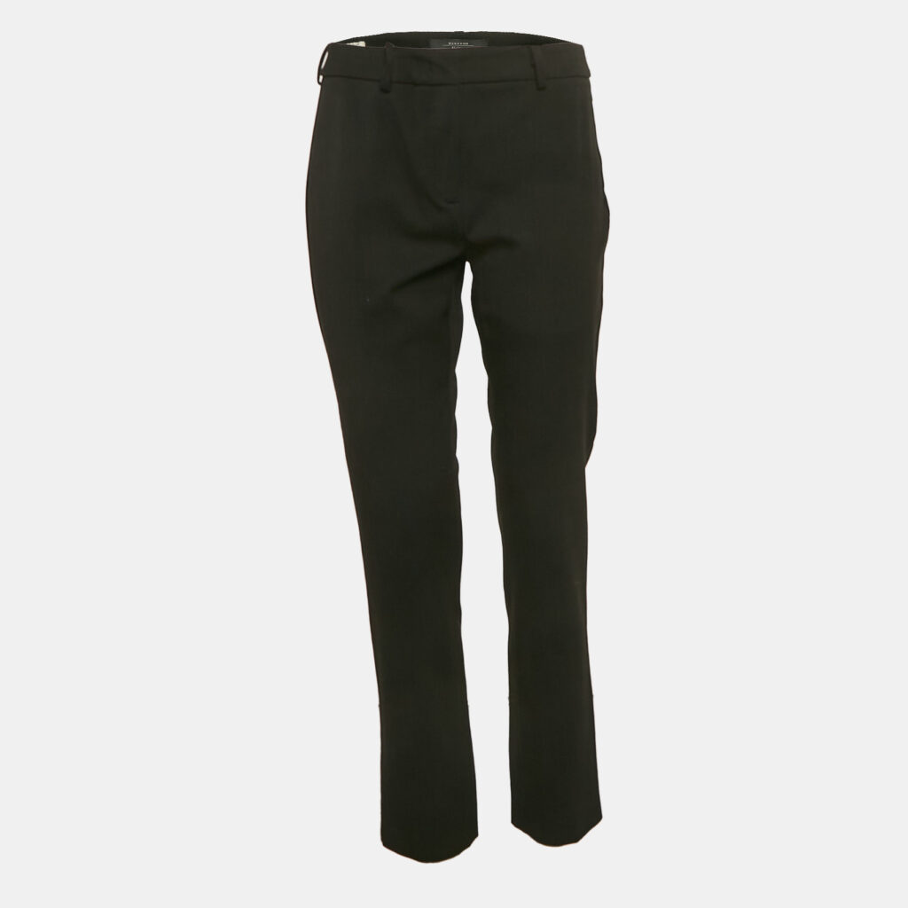 Weekend Max Mara Black Gabardine Trousers S