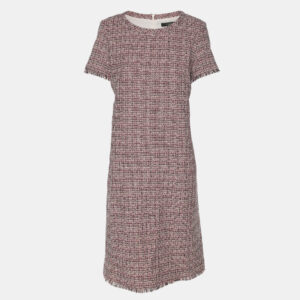 Max Mara Multicolor Tweed Midi Dress L