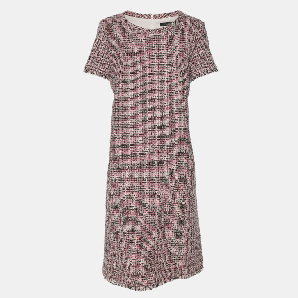 luxury-women-weekend-max-mara-used-clothes-p1151763-001 Max Mara Multicolor Tweed Midi Dress L