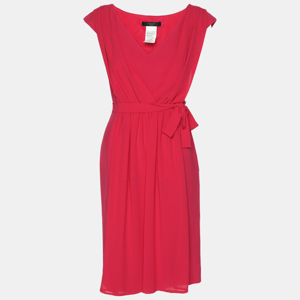 luxury-women-weekend-max-mara-used-clothes-p1165071-002 Weekend Max Mara Pink Crepe Midi Dress S