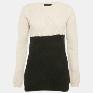Weekend Max Mara Two-Tone Colorblock Wool Knit Sweater S