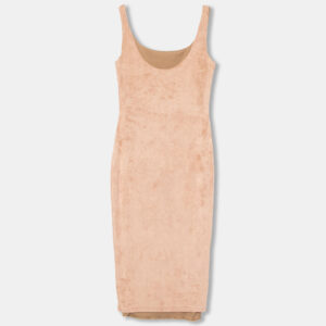 Windsor Brown Faux Suede Sleeveless Bodycon Dress S