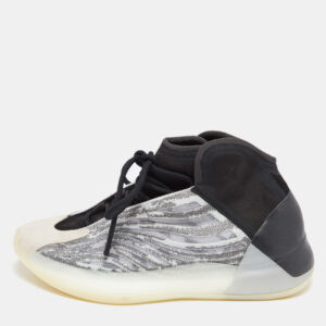 Yeezy x Adidas Grey/Black Mesh and Fabric QNTM Sneakers Size 42