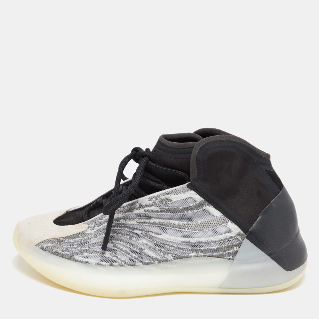 luxury-women-yeezy-x-adidas-new-shoes-p644261-001-2 Yeezy x Adidas Grey/Black Mesh and Fabric QNTM Sneakers Size 42
