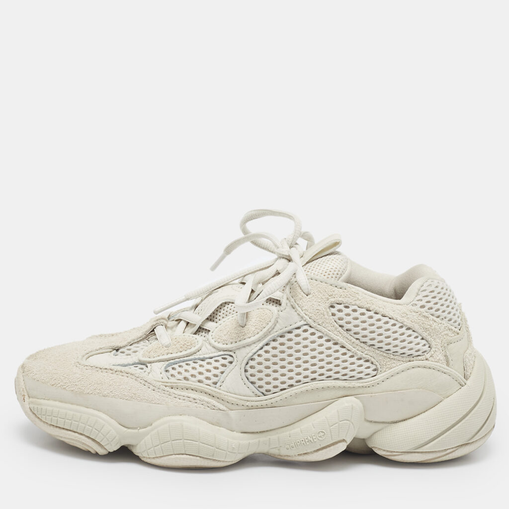 luxury-women-yeezy-x-adidas-used-shoes-p1109477-003 Yeezy x Adidas Grey Suede and Fabric Yeezy 500 salt Sneakers Size 38