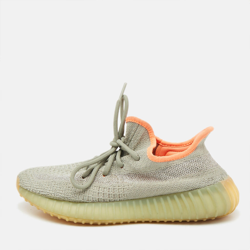 luxury-women-yeezy-x-adidas-used-shoes-p1109483-001 Yeezy x Adidas Grey Knit Fabric Boost 350-V2 Desert Sage Sneakers Size 38