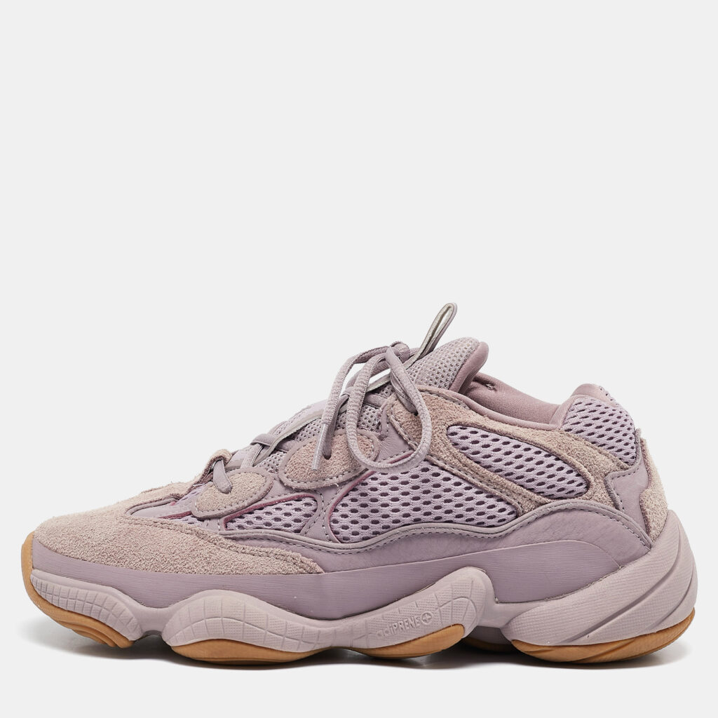 luxury-women-yeezy-x-adidas-used-shoes-p1109549-001 Adidas x Yeezy Purple Mesh and Suede Boost Yeezy 500 Soft Vision Sneakers Size 39.5