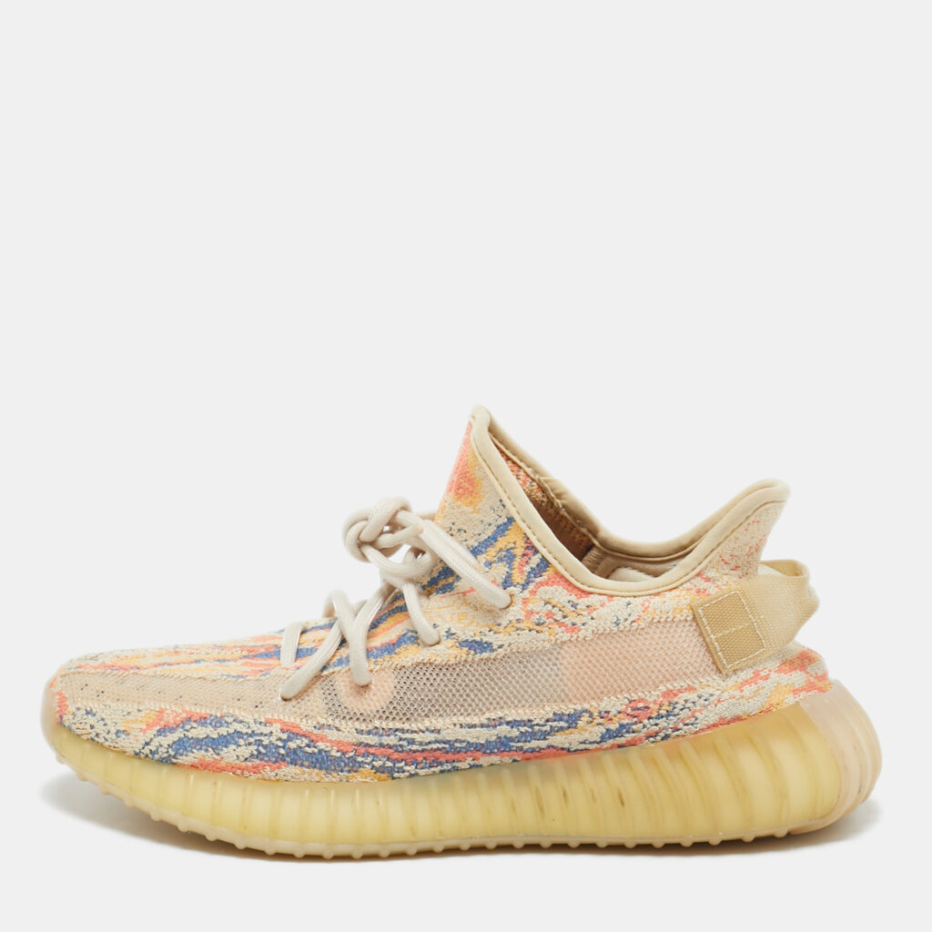 luxury-women-yeezy-x-adidas-used-shoes-p1112946-001 Yeezy x Adidas Multicolor Knit Fabric Boost 350 V2 Mx-Oat Sneakers Size 39 2/3