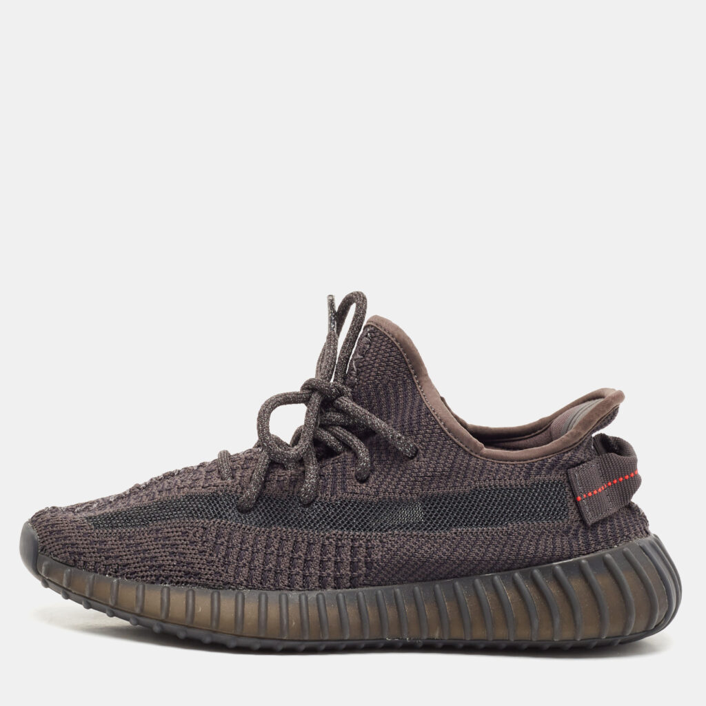Yeezy x Adidas Black Knit Fabric Boost 350 V2 Black Non-Reflective Sneakers Size 38 2/3