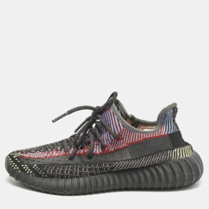 Yeezy x Adidas Black Knit Fabric Boost 350 V2 Yecheil Sneakers Size 40