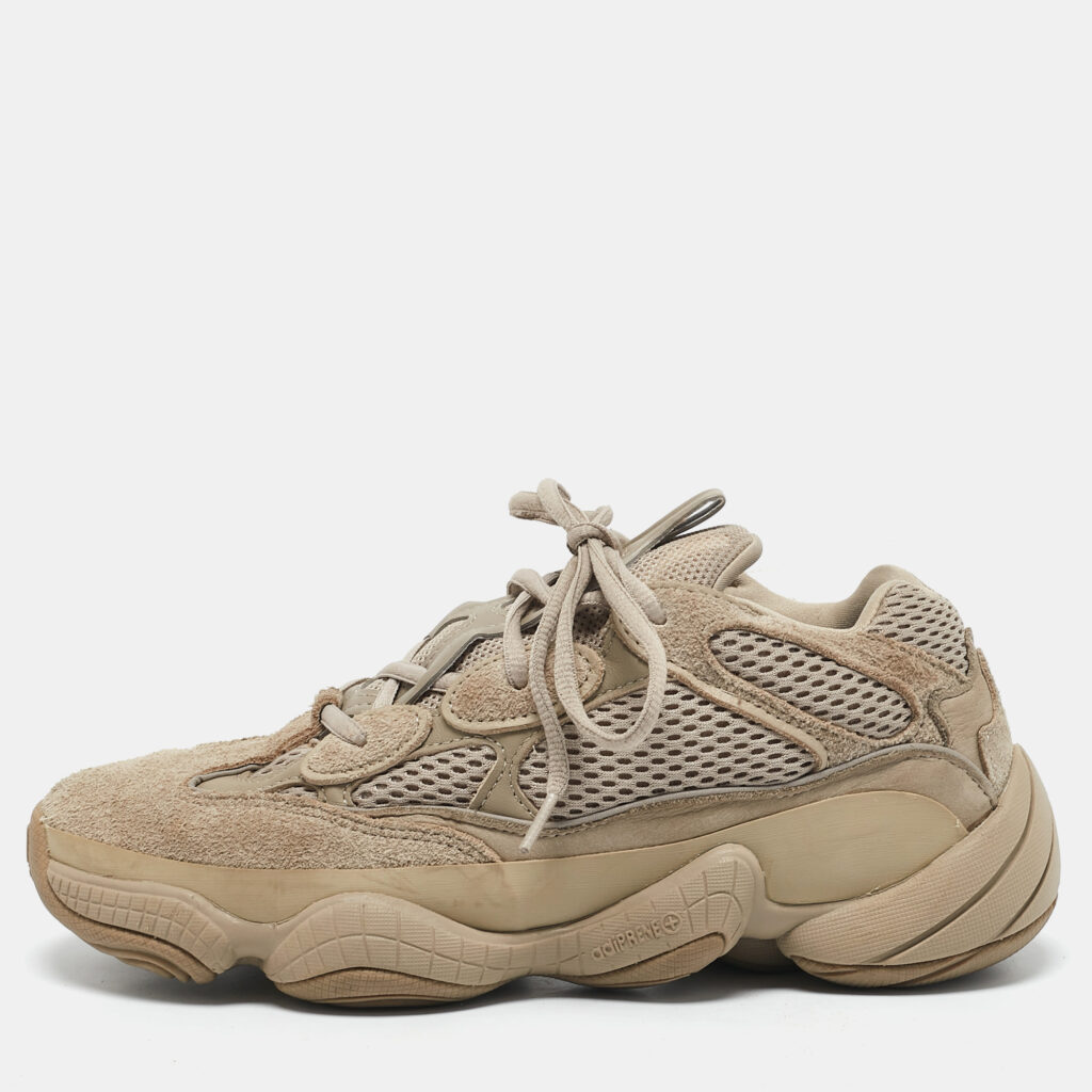 luxury-women-yeezy-x-adidas-used-shoes-p1158595-010 Yeezy x Adidas Brown Mesh and Suede 500 Taupe Light Sneakers Size 40 2/3