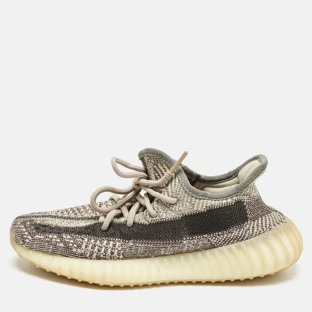 luxury-women-yeezy-x-adidas-used-shoes-p1161476-010 Yeezy x Adidas Beige/Brown Knit Fabric Boost 350 V2 Zyon Sneakers Size 38