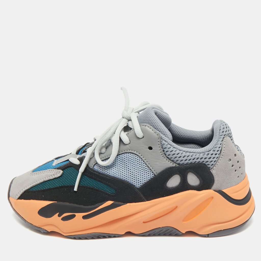 luxury-women-yeezy-x-adidas-used-shoes-p1165256-010.jpg Yeezy x Adidas Multicolor Leather and Suede Boost 700 Wave Runner Sneakers Size 39 1/3
