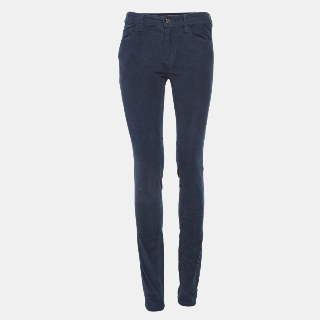 Zadig & Voltaire Blue Velour Corduroy Eva Skinny Jeans M Waist 30"