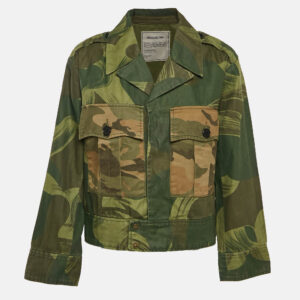 Zadig & Voltaire Green Camou Print Cotton Blend Kaleno Jacket S