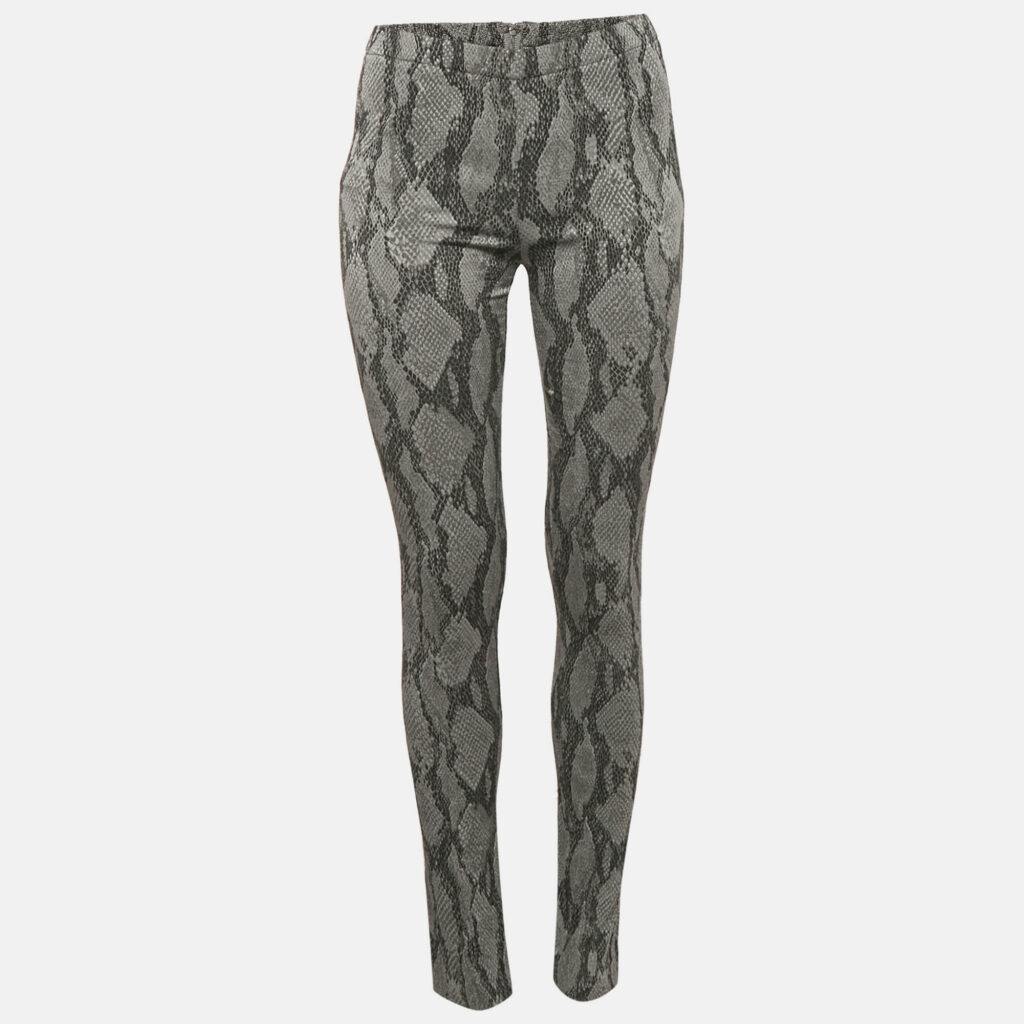 luxury-women-zadig-and-voltaire-new-clothes-p1108635-001 Zadig & Voltaire Grey Pharell Python Print Cotton Skinny Pants M