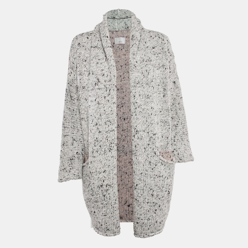 luxury-women-zadig-and-voltaire-new-clothes-p1120996-1741945752-009 Zadig & Voltaire Grey Knit Open Front Cardigan XS/S