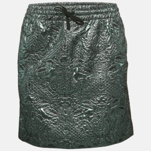 Zadig & Voltaire Metallic Blue Patterned Lurex Josa Bis Jac Deluxe Mini Skirt S