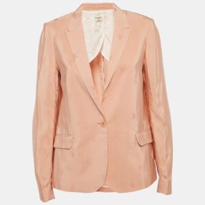 Zadig & Voltaire Pink Star Jacquard Single Breasted Victor Deluxe Blazer S