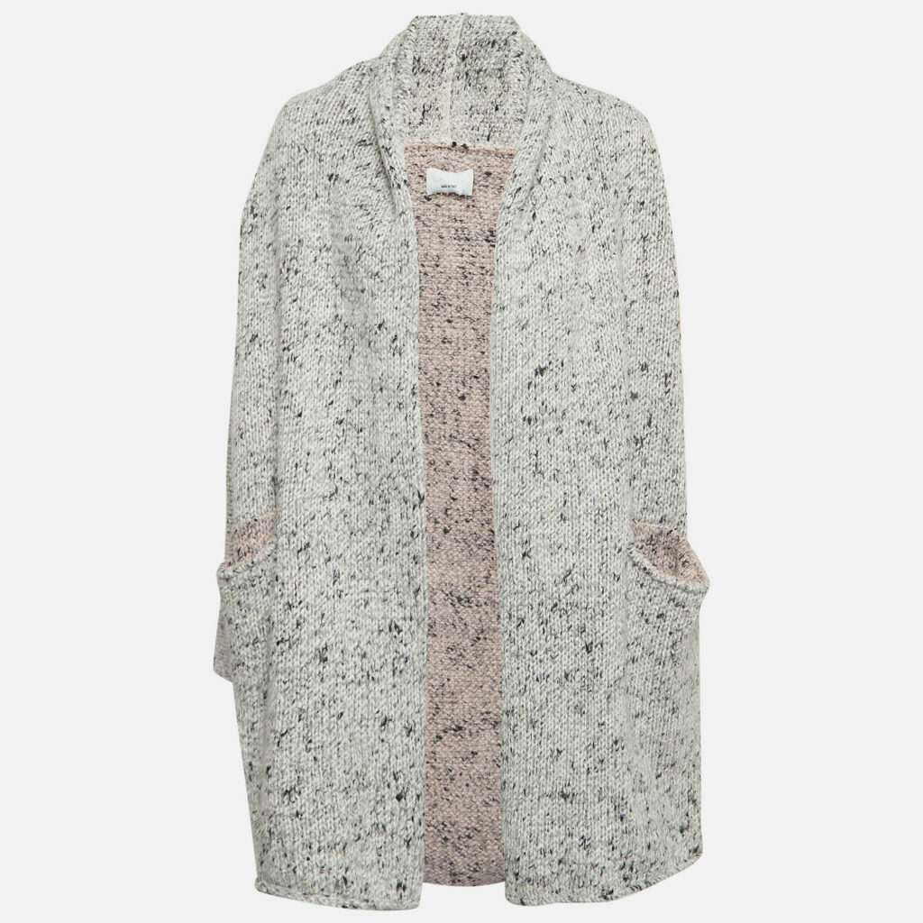 luxury-women-zadig-and-voltaire-new-clothes-p1126766-003 Zadig & Voltaire Grey Wool Blend Open Front Long Cardigan XS/S