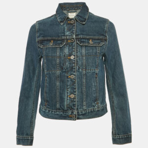 Zadig & Voltaire Blue Denim Button Front Kioky Art Jacket M