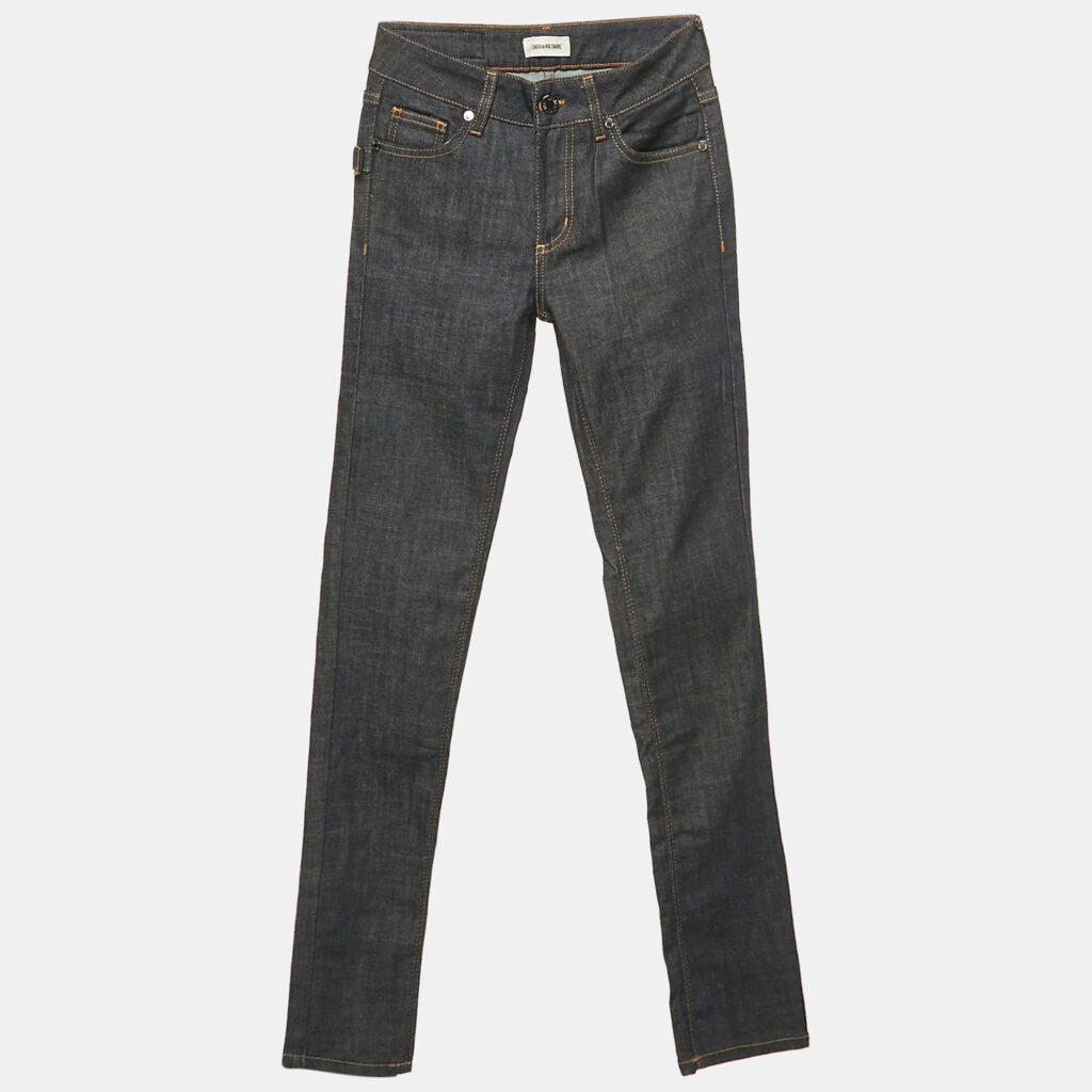 Zadig & Voltaire Navy Blue Denim Eva Brut Jeans S Waist 24"